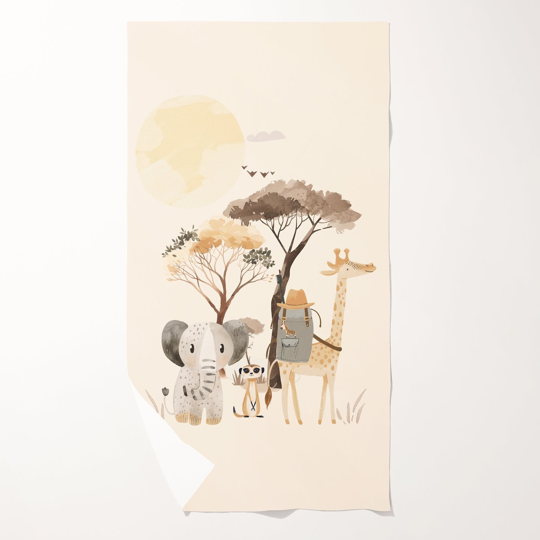 Serviette de plage polyvalente - Destination Afrique (safari)