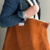 Sac cabas en corduroy