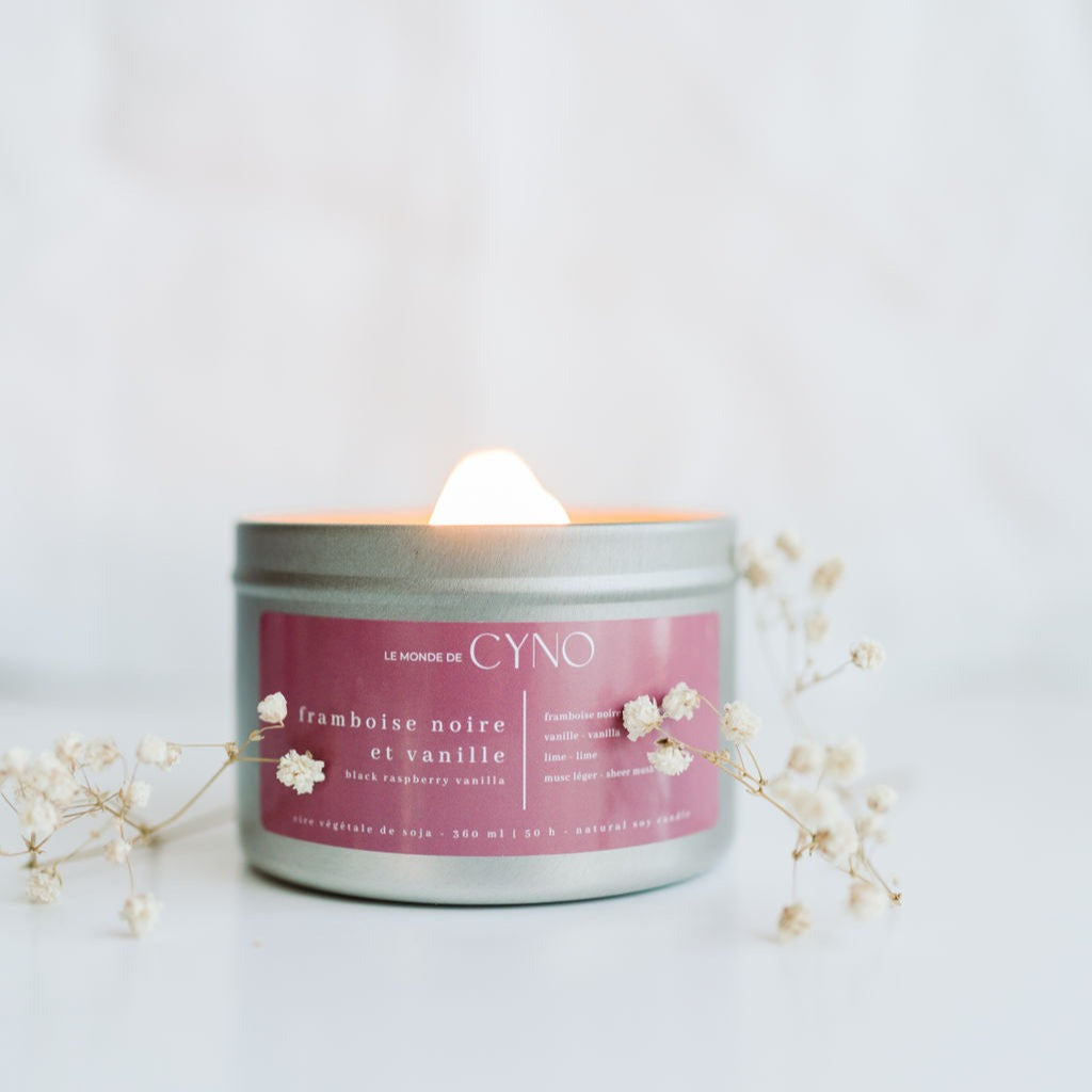 Bougie - Framboise noire et vanille COUP DE COEUR