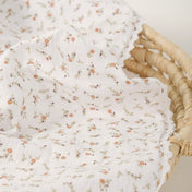 Doudou mousseline de coton avec dentelle