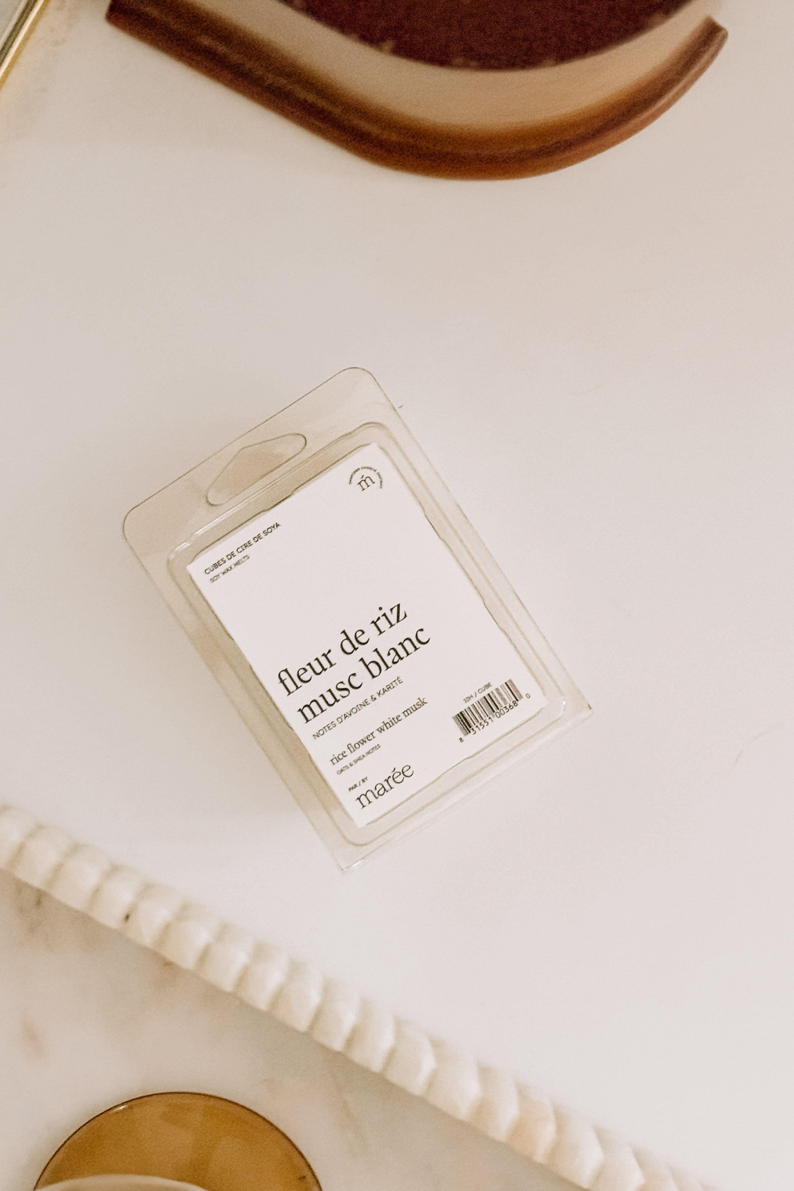 CUBES DE CIRE DE SOYA POUR DIFFUSEUR - Fleur de riz musc blanc