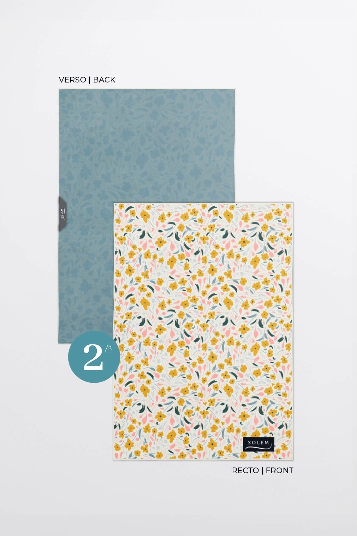 Linges vitres et miroirs - Harmonie Florale (lot de 2)