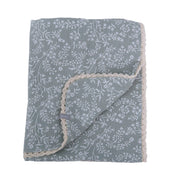 Doudou mousseline de coton avec dentelle