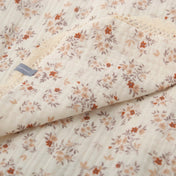 Doudou mousseline de coton avec dentelle