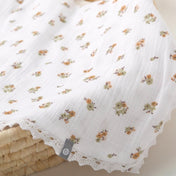 Doudou mousseline de coton avec dentelle