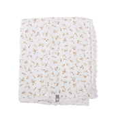 Doudou mousseline de coton avec dentelle