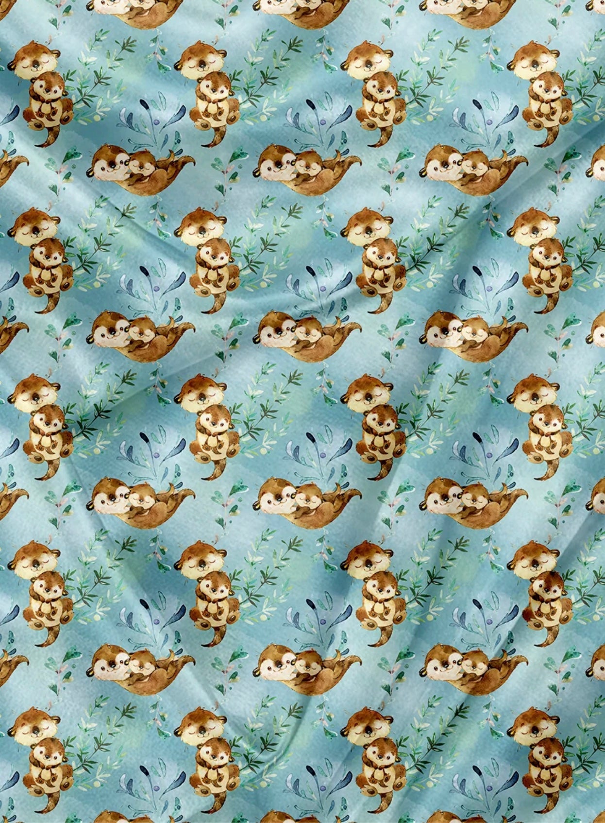 Serviette de plage polyvalente - Loutre maman et moi 1