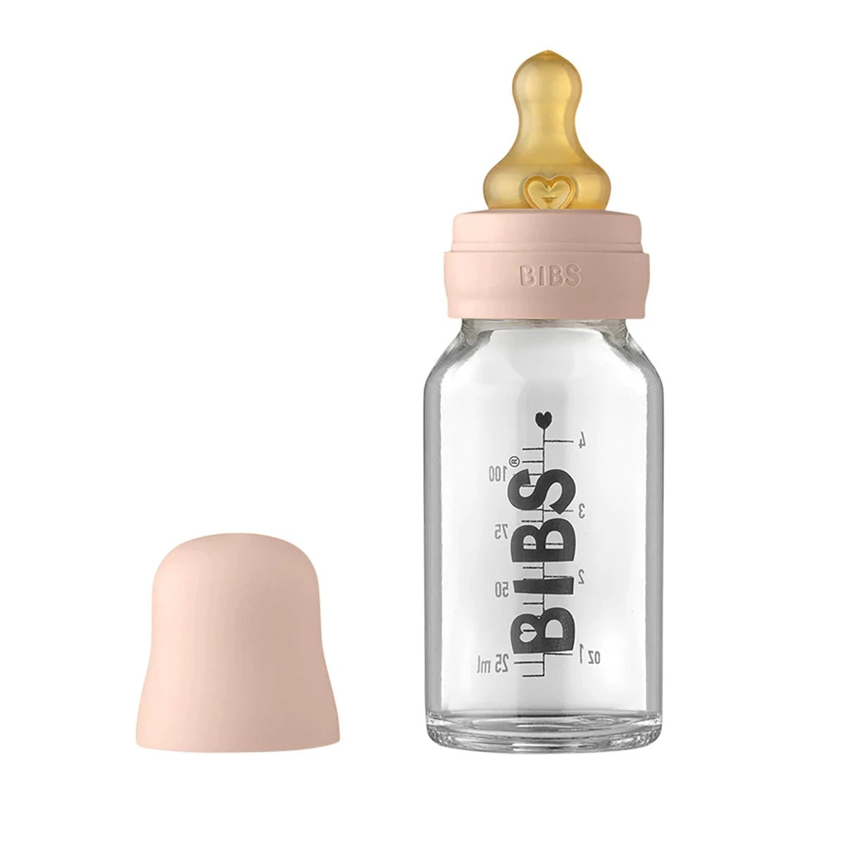 Biberon en verre pour bébé Latex 110 ml - Blush – La p'tite griffe