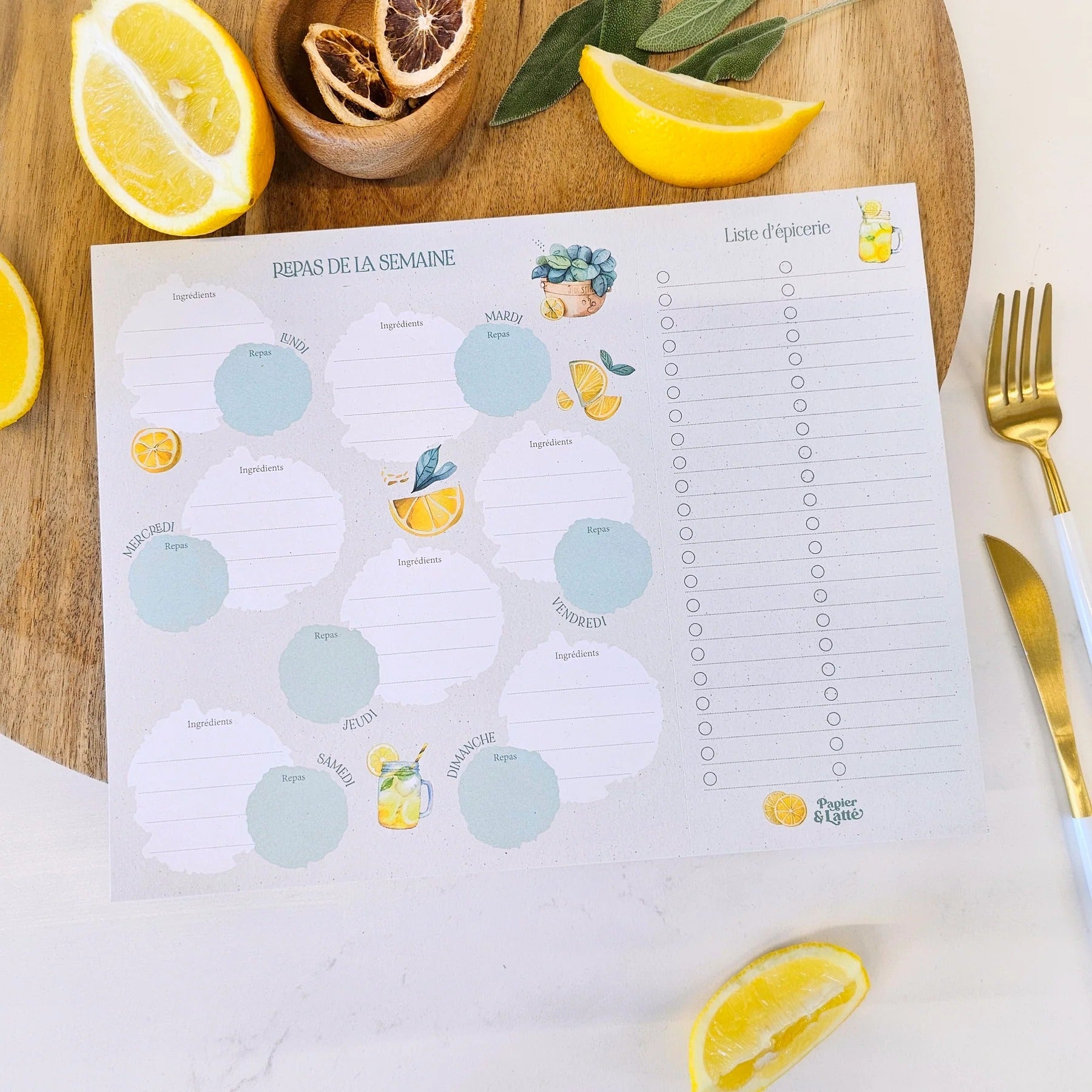 Planificateur de repas - Citrons