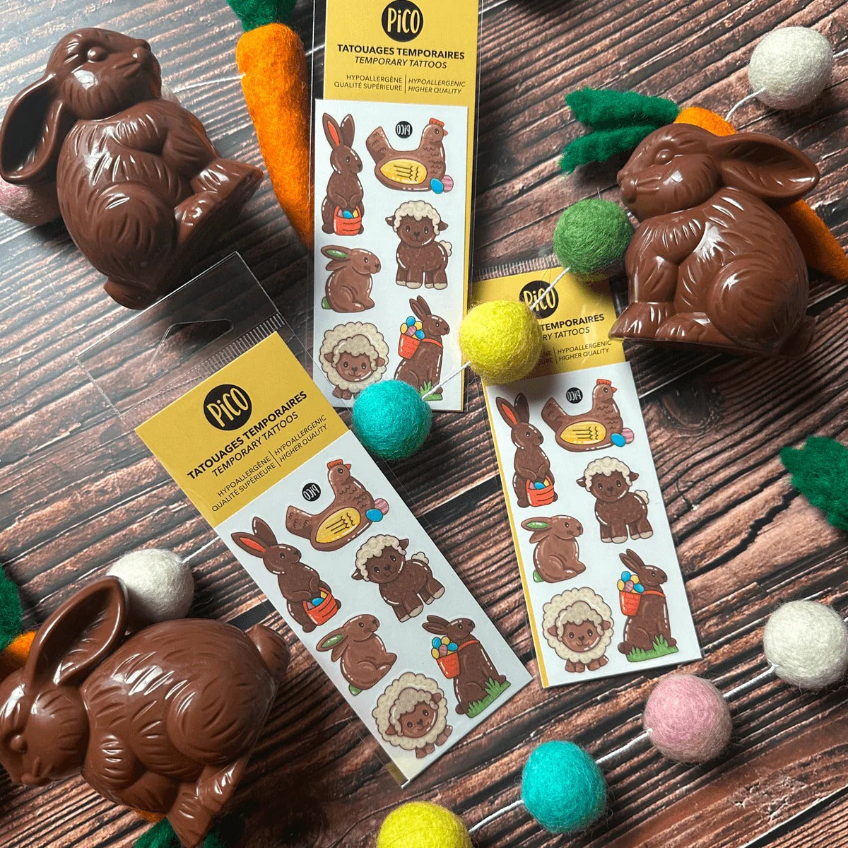 Tatouage - Les lapins en chocolat (Trop mignon)
