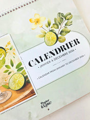 Calendrier mural 2026 - Cocktails - Bilingue