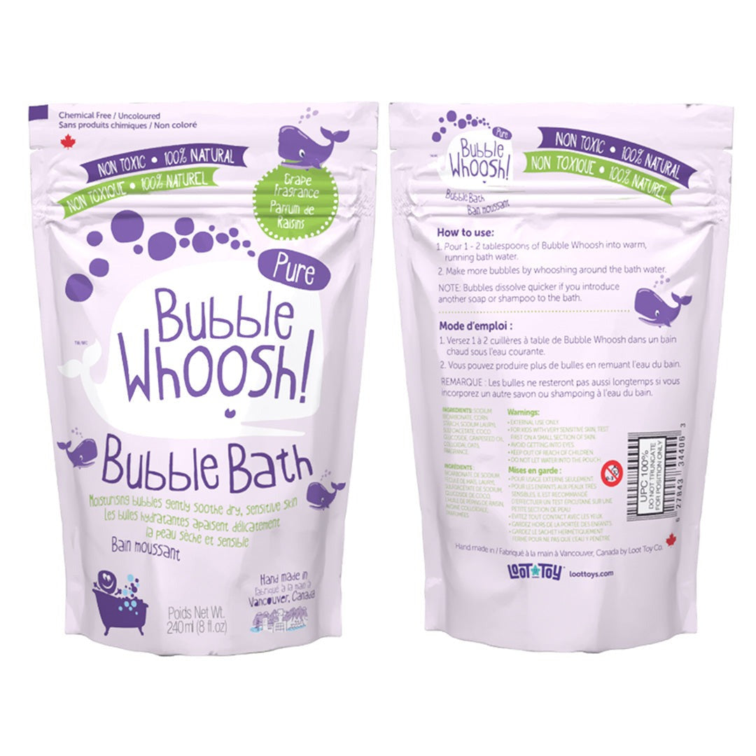 Poudre de bain moussante parfumée et sans colorant.