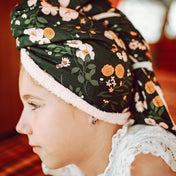 Serviette pour cheveux - Botanique verte