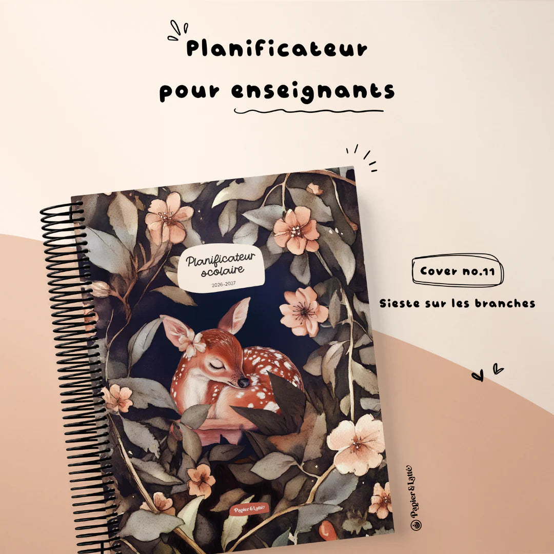 Planificateur pour enseignant 2026-2027 ( 5 périodes 3 Am- 2 Pm)