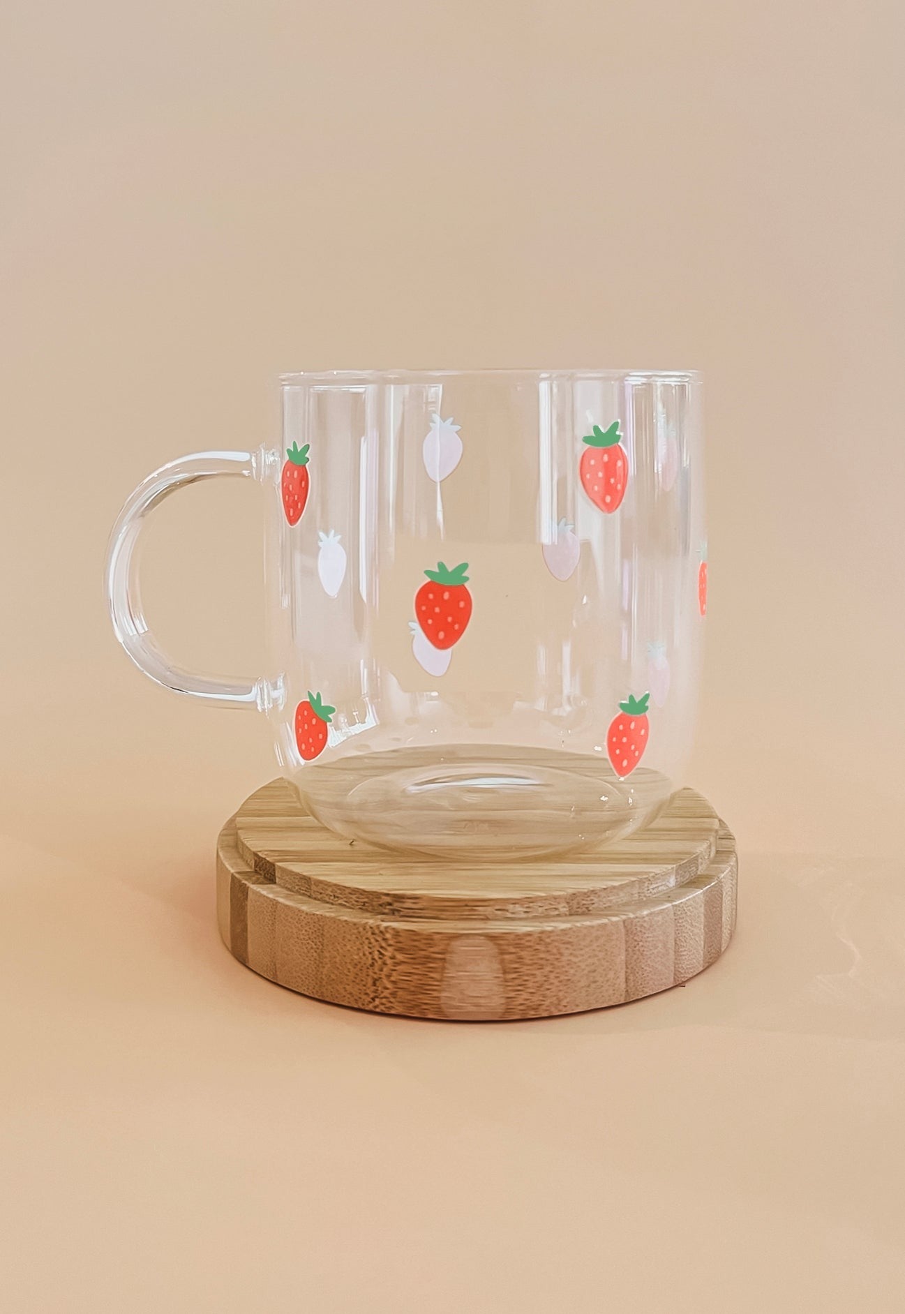 Tasse en verre -Fraise