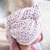Serviette pour cheveux - Tulipes blanches bambou