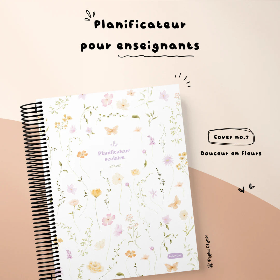 Planificateur pour enseignant 2026-2027 ( 4 périodes 2 Am- 2 Pm)