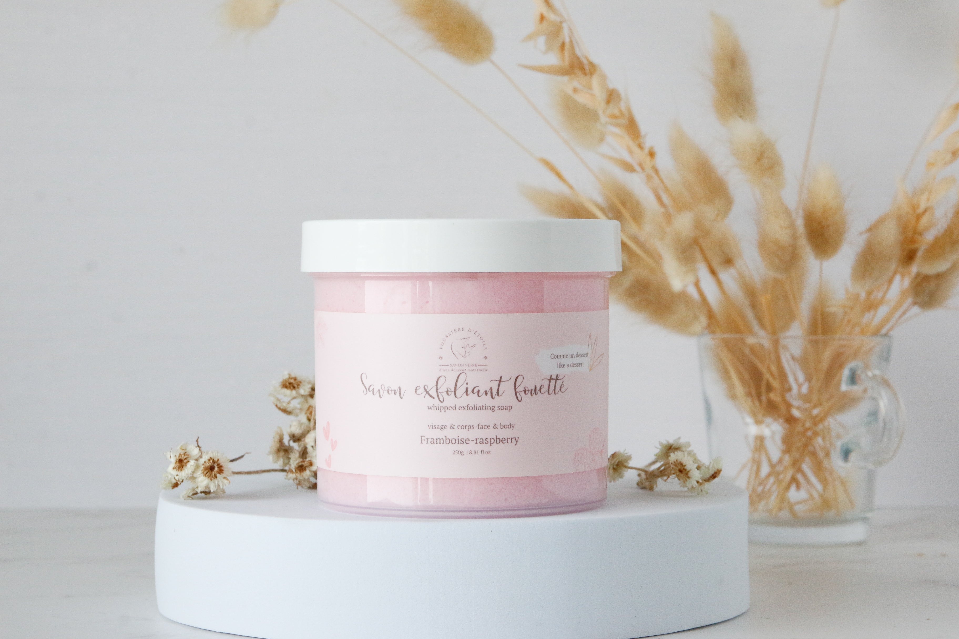 Savon exfoliant fouetté | Framboise