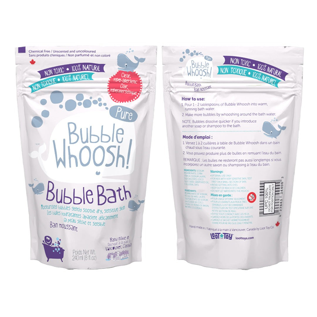 Poudre de bain moussante parfumée et sans colorant.