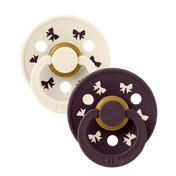 Suces - Bibs boucles ivoire/prune