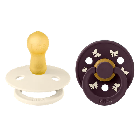 Suces - Bibs boucles ivoire/prune