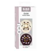 Suces - Bibs boucles ivoire/prune