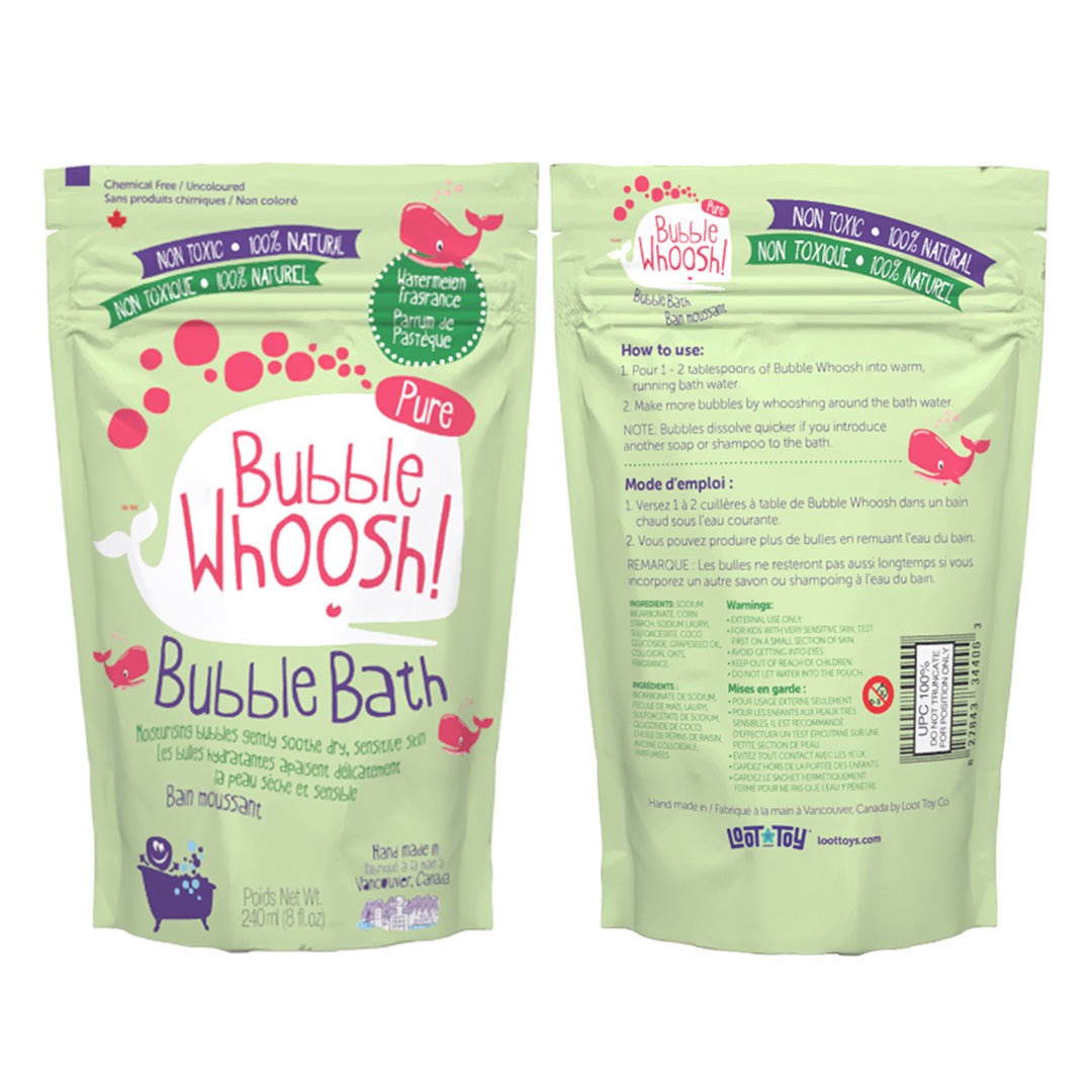 Poudre de bain moussante parfumée et sans colorant.