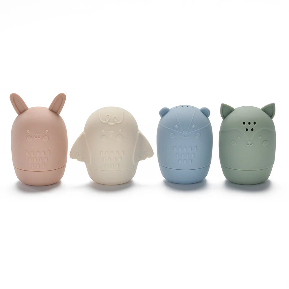 Jouets de bain silicone - Collection Woodland