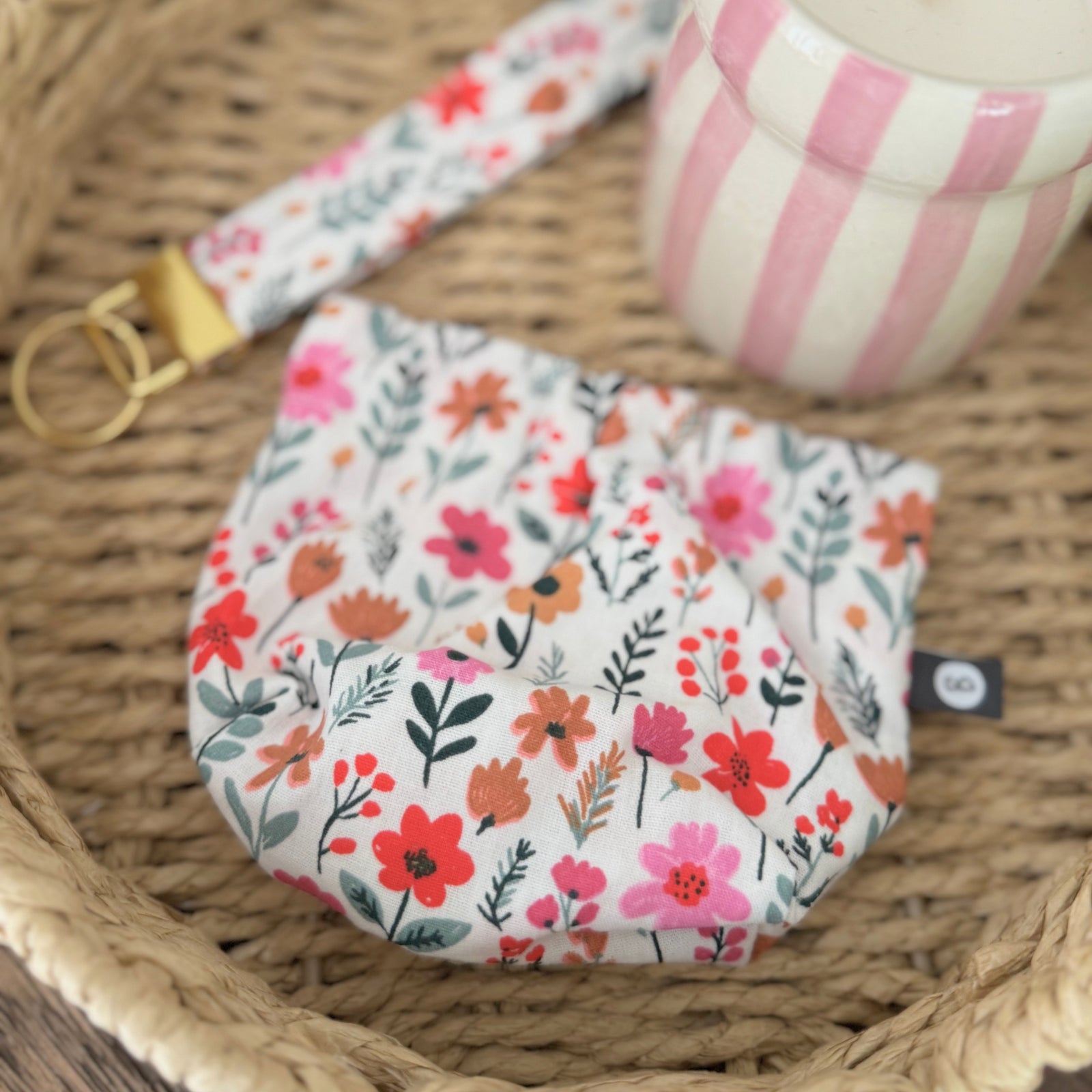 Porte-sous clic-clac, format petit rouge-rose