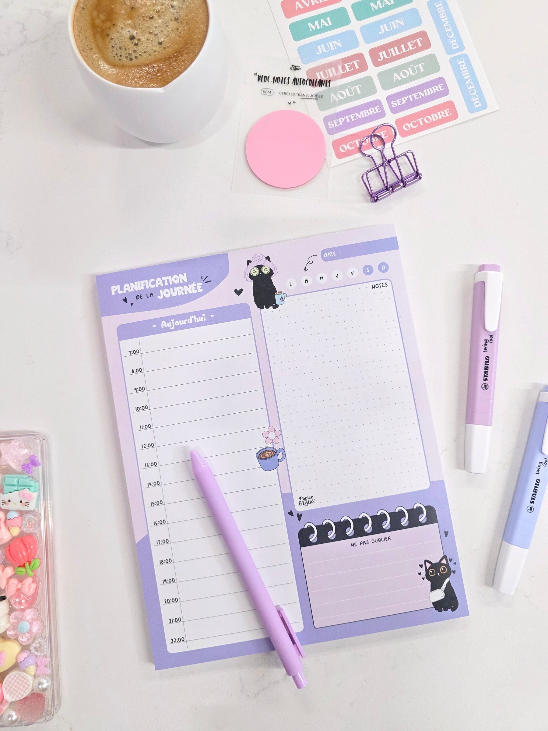 Bloc-notes - GRAND - 13 - Chat & Latté