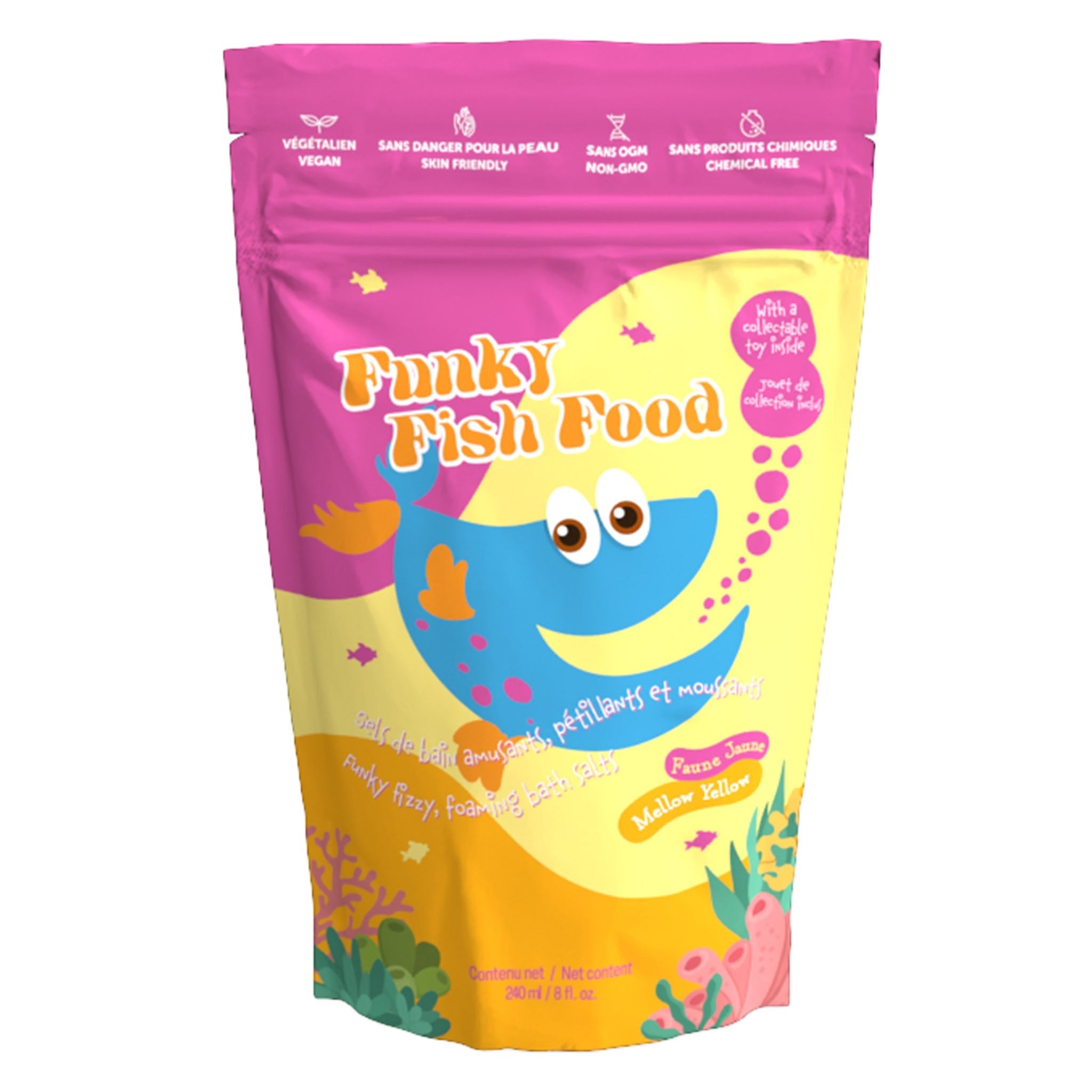 Bombe de bain - Nourriture pour poissons Funky - Jaune doux