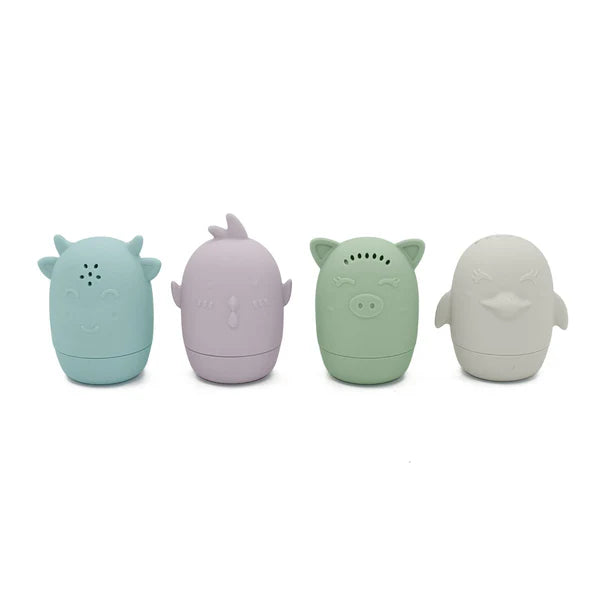 Jouets de bain silicone - Animaux ferme