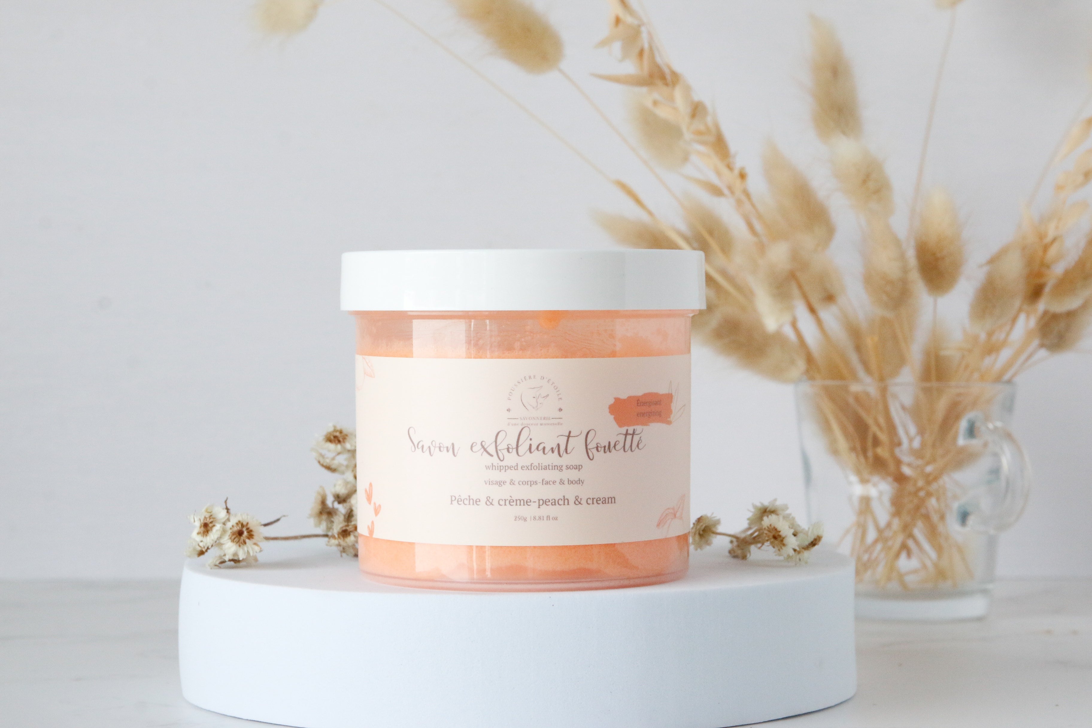 Savon exfoliant fouetté | Pêche