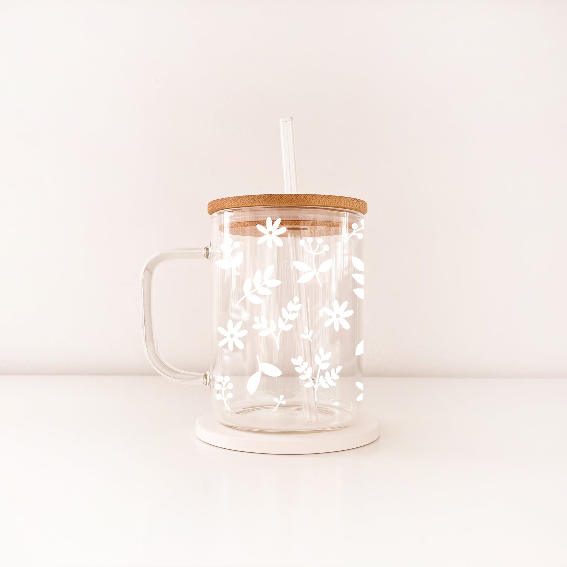 Tasse boho - Feuillage blanc