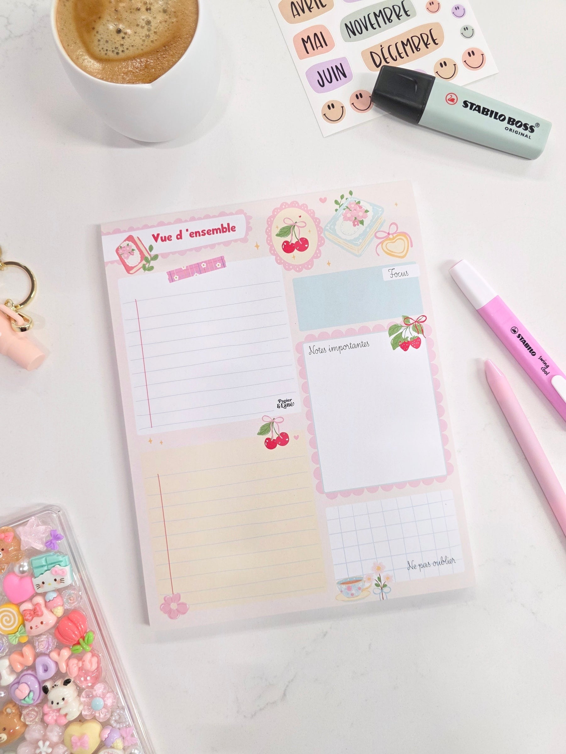 Bloc-notes - GRAND - 09 - Cerises sucrées