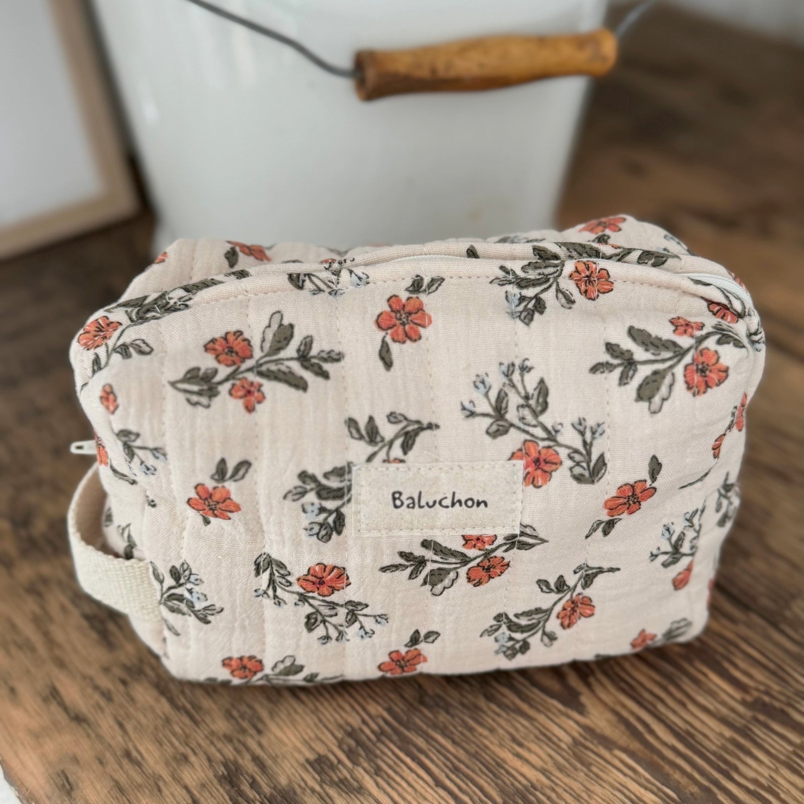 Sac à cosmétique format moyen avec sangle