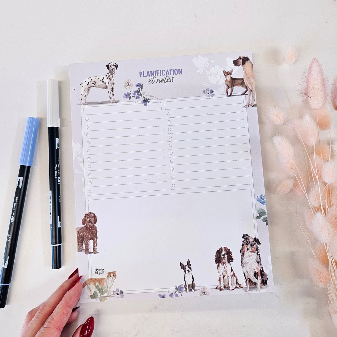 Bloc-notes - GRAND - A - Chiens et chats