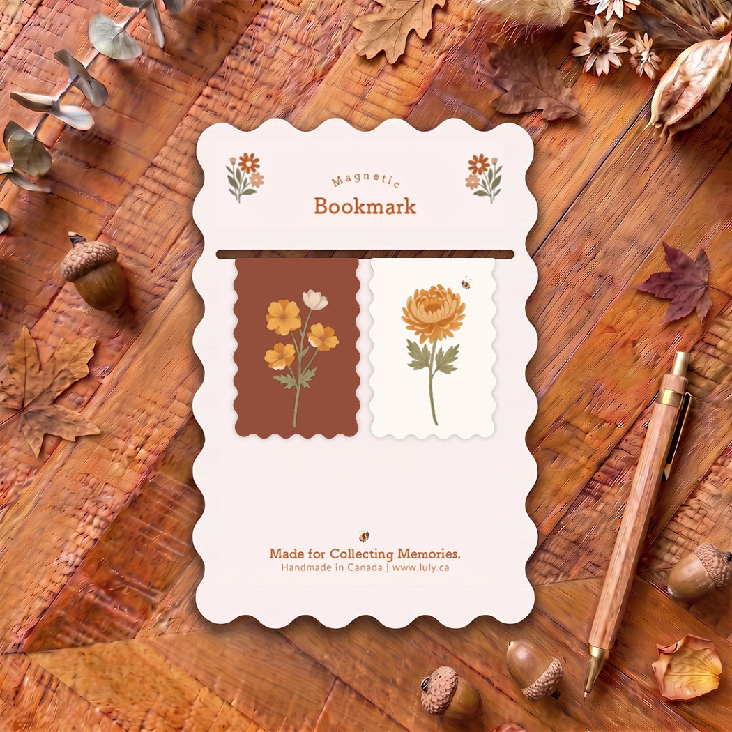 Marque‑page magnétique | Fleurs au vent