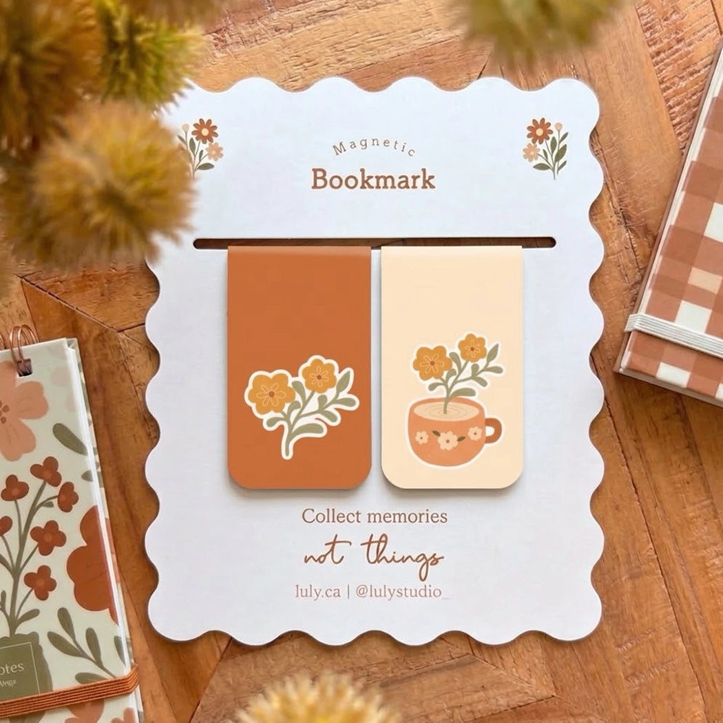 Marque‑page magnétique | Fleur silencieuse