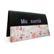 Protège carnet santé personnalisable - Fleur
