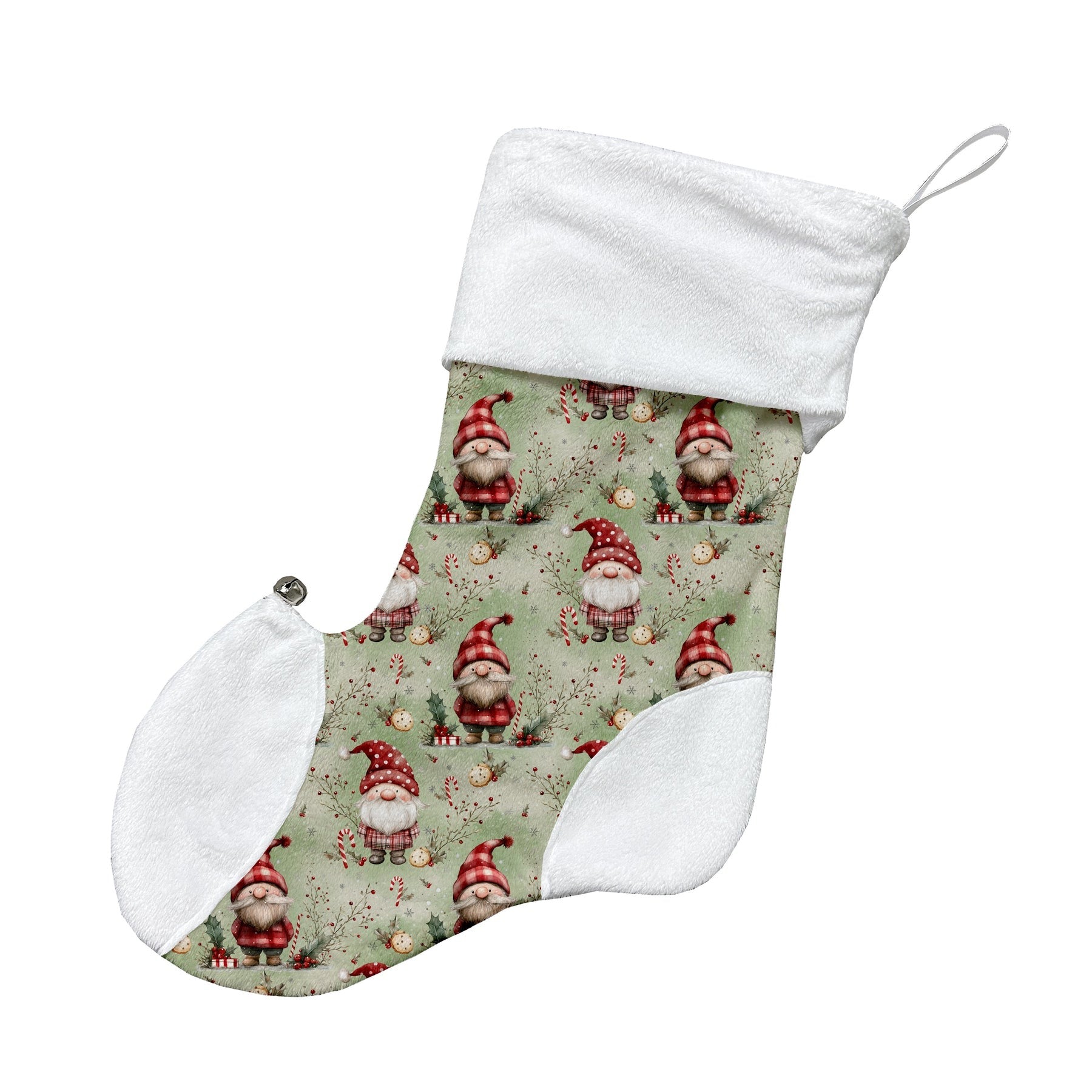 Bas de noël personnalisables - Mon petit gnome vert