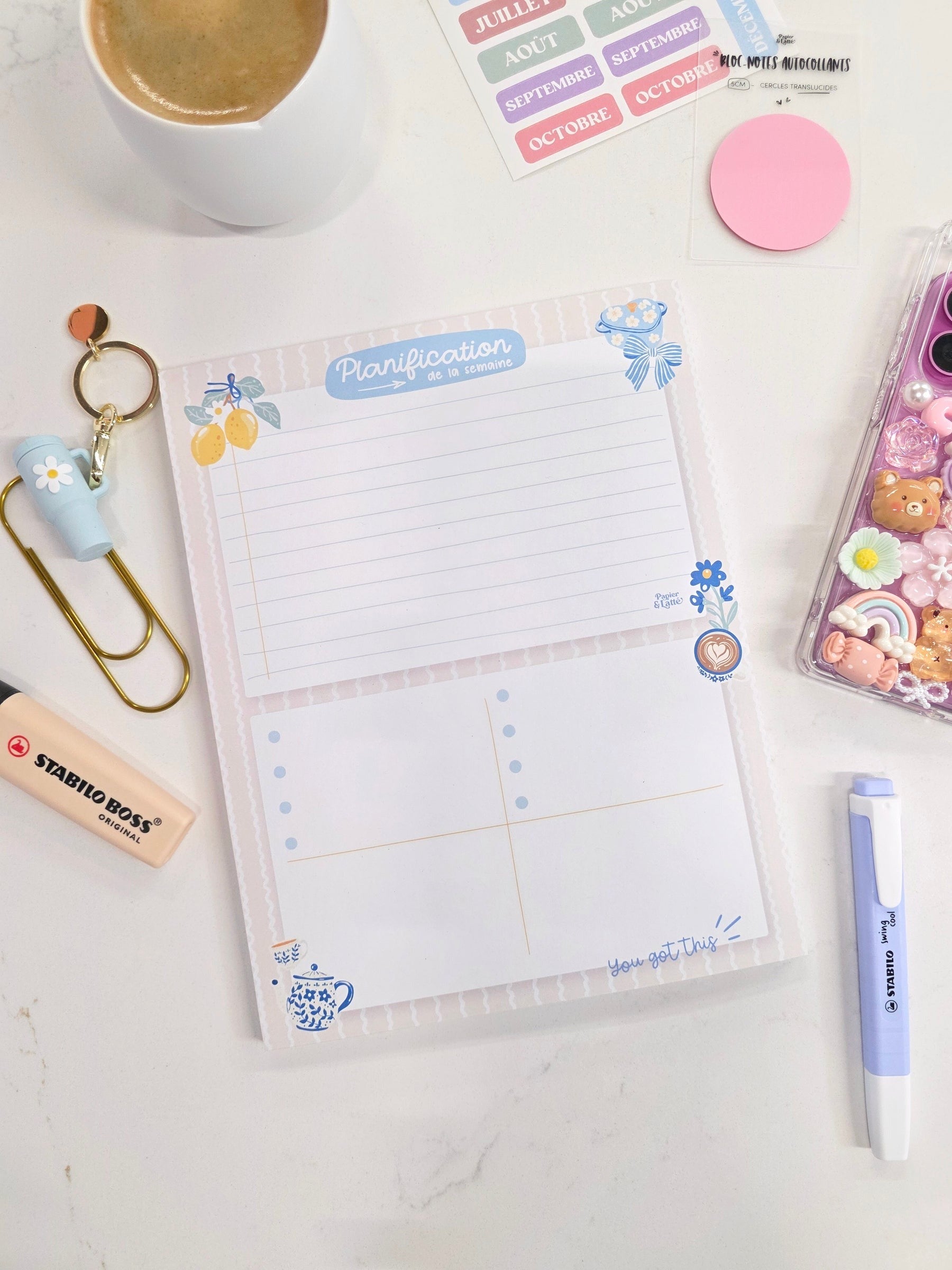 Bloc-notes - GRAND - 19 - Douce brise pastel