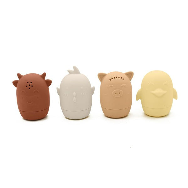 Jouets de bain silicone - Animaux ferme