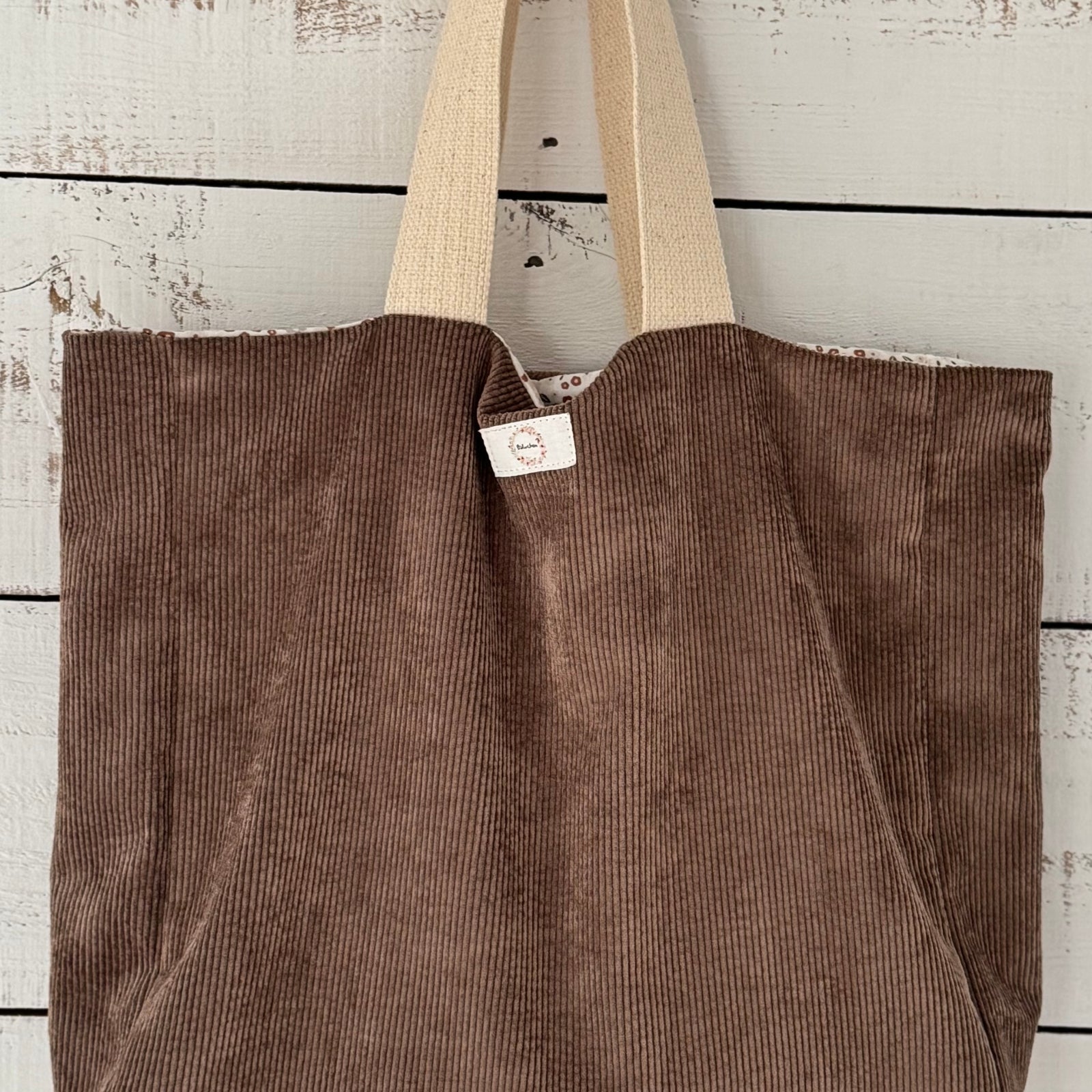 Sac cabas en corduroy