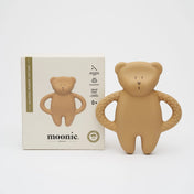 Anneau de dentition en caoutchouc naturel Moonie Bear - Cappuccino