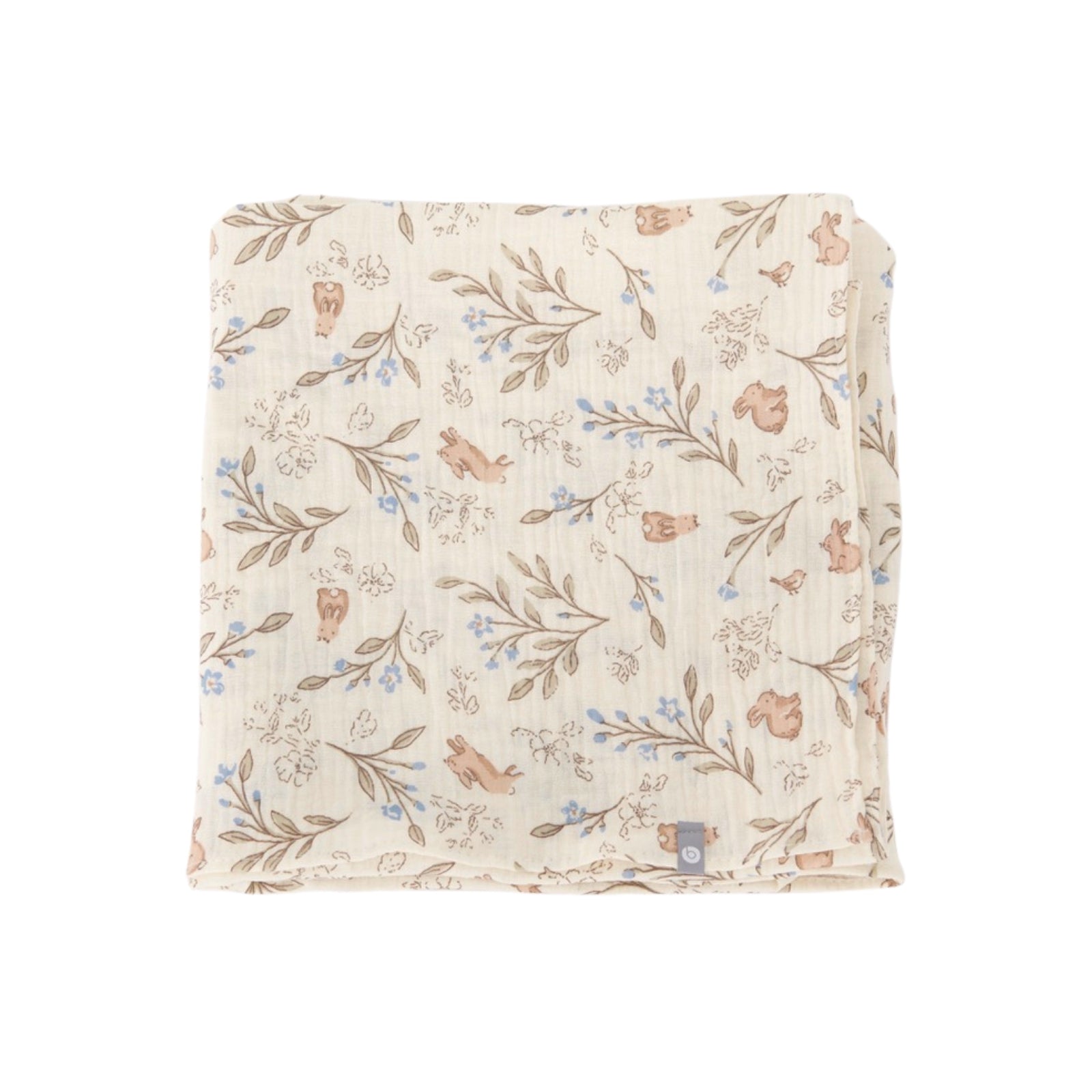 Couverture mousseline de coton - Petits lapins