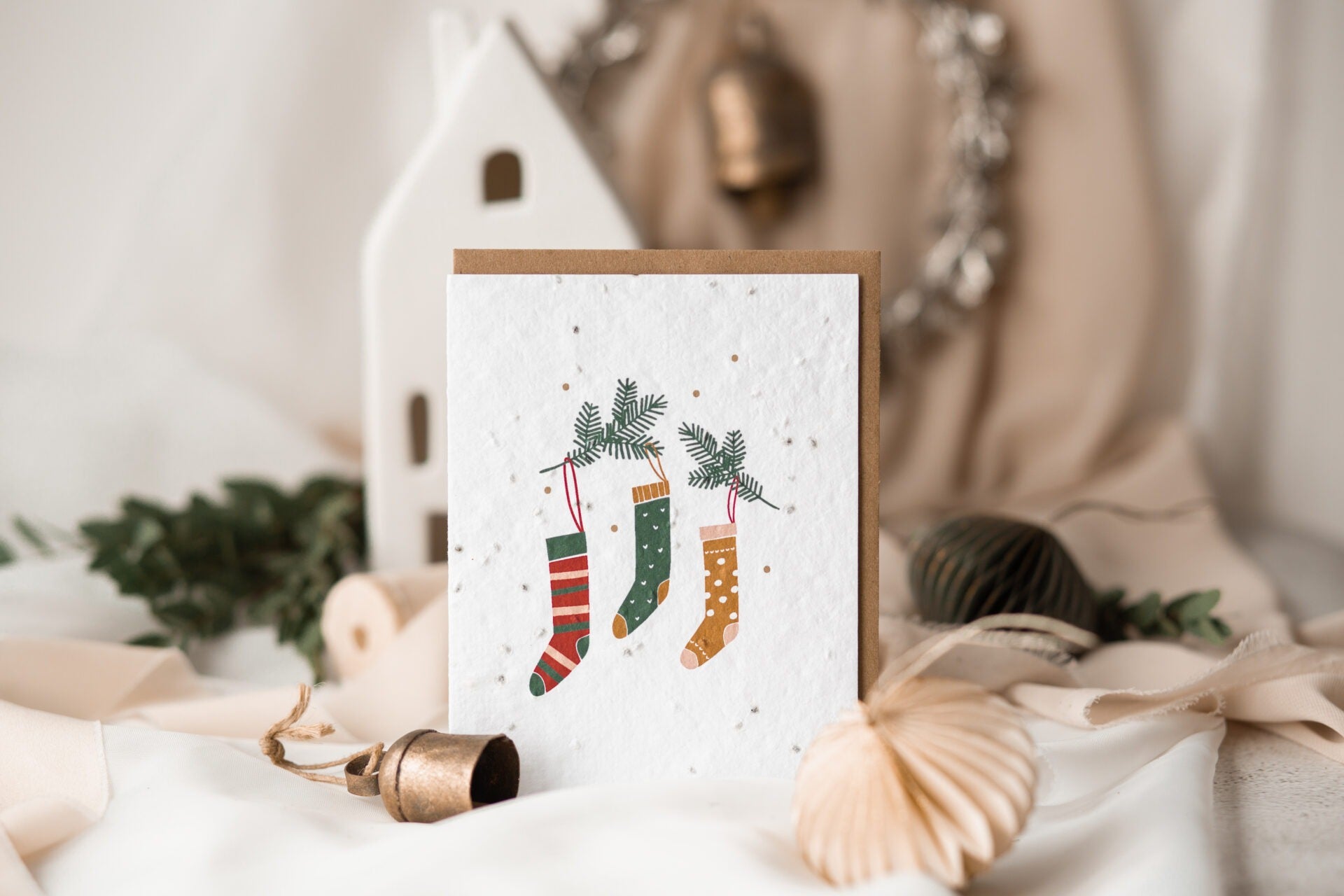 Carte de souhaits – Bas de Noël (à planter)