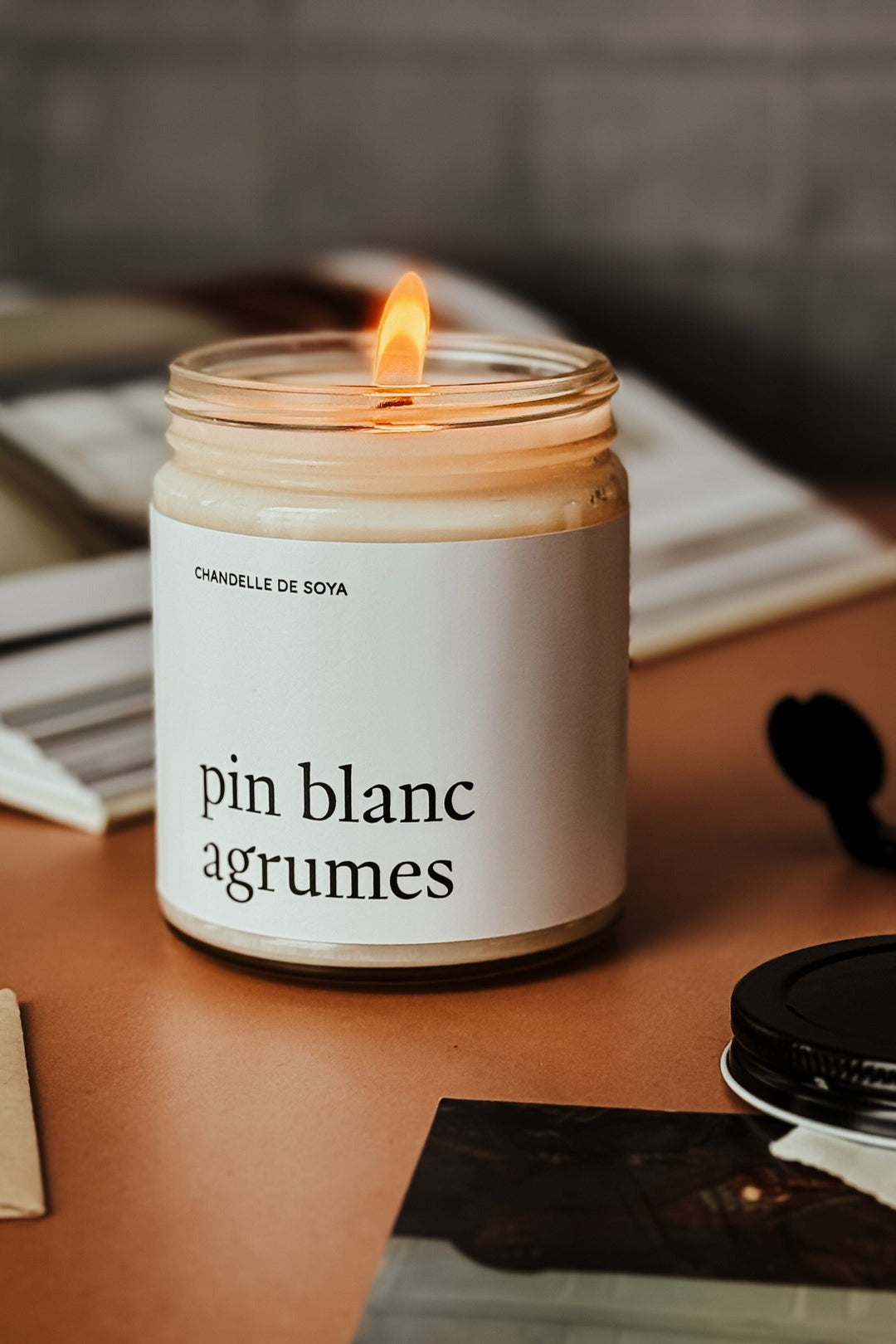 Chandelle de soya - Pin blanc agrumes