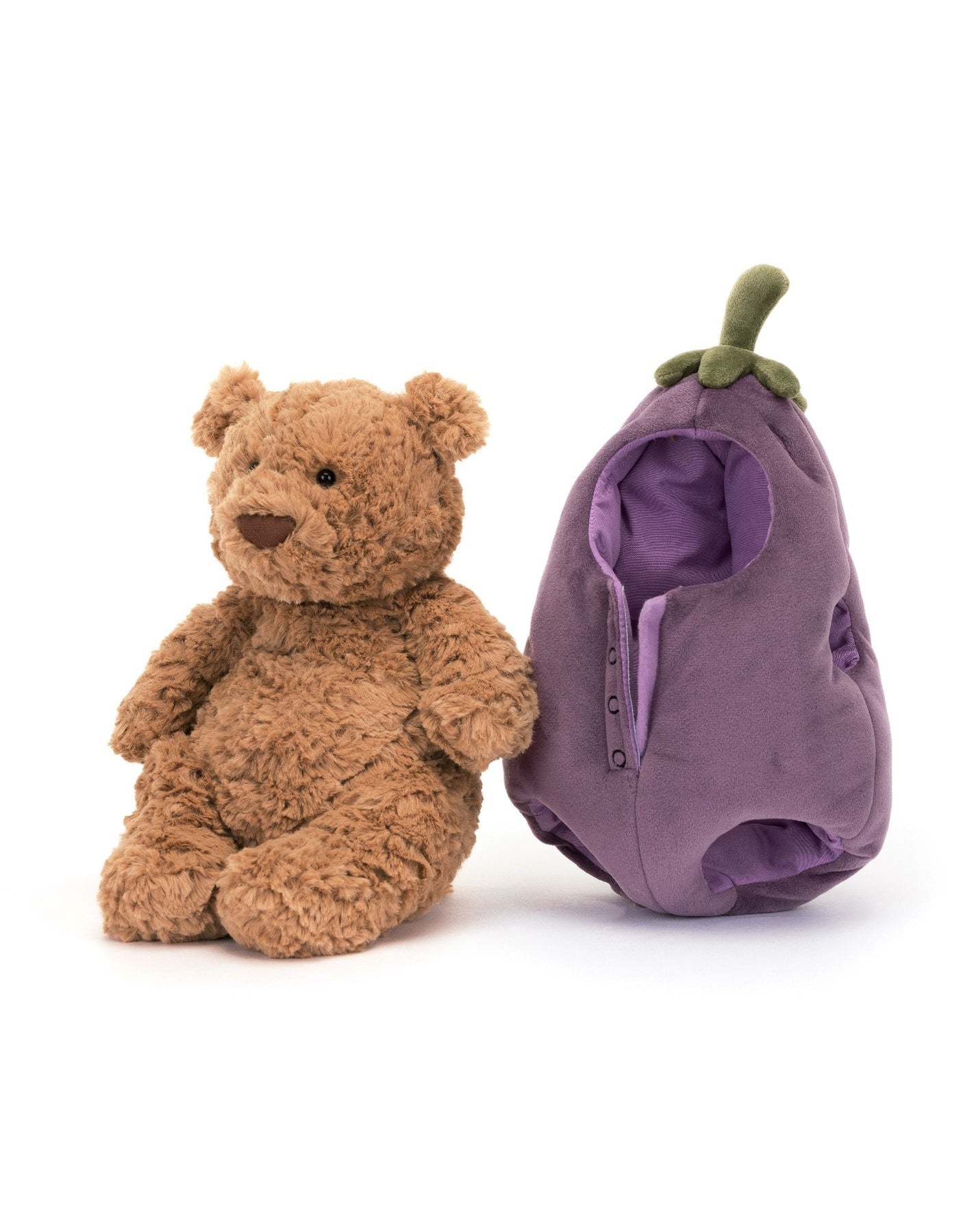 Peluche - Ours Bathholomew l'aubergine