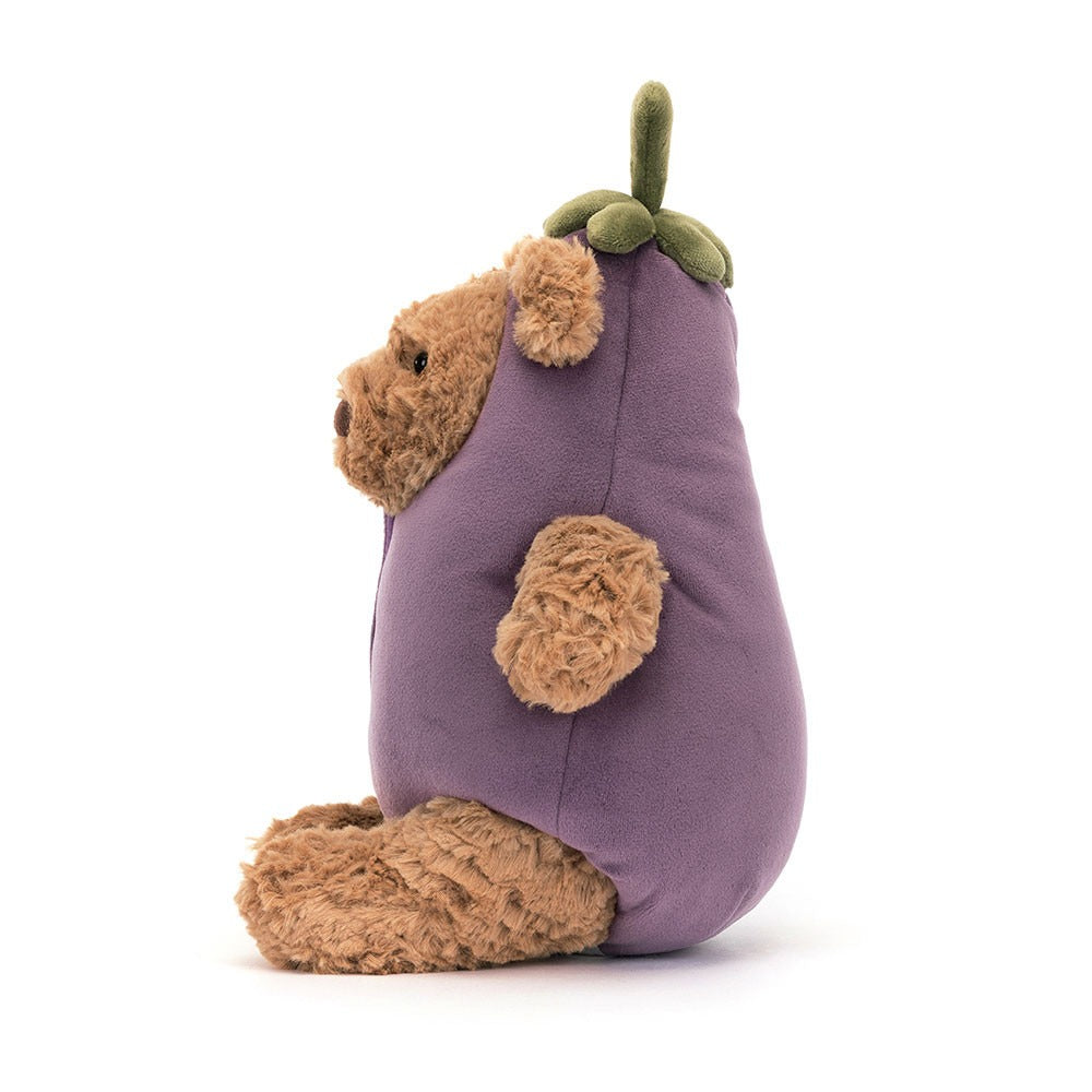 Peluche - Ours Bathholomew l'aubergine